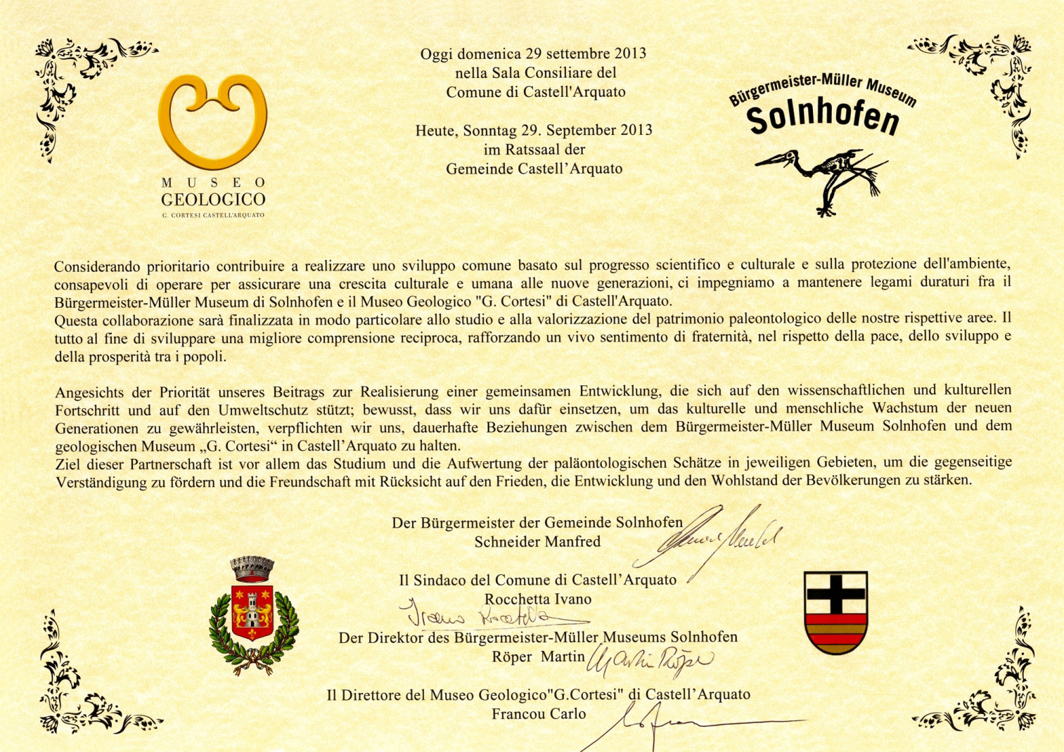 Gemellaggio Museo Solnhofen